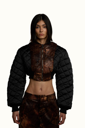 Reversible Reptile Bomber Jacket