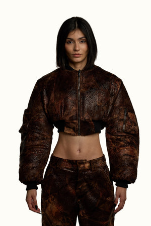 Reversible Reptile Bomber Jacket