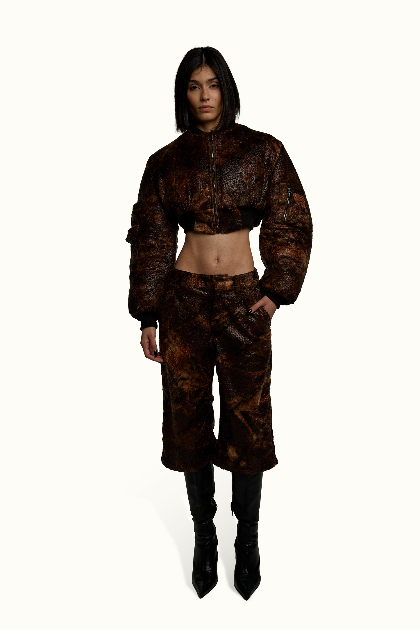 Reversible Reptile Bomber Jacket