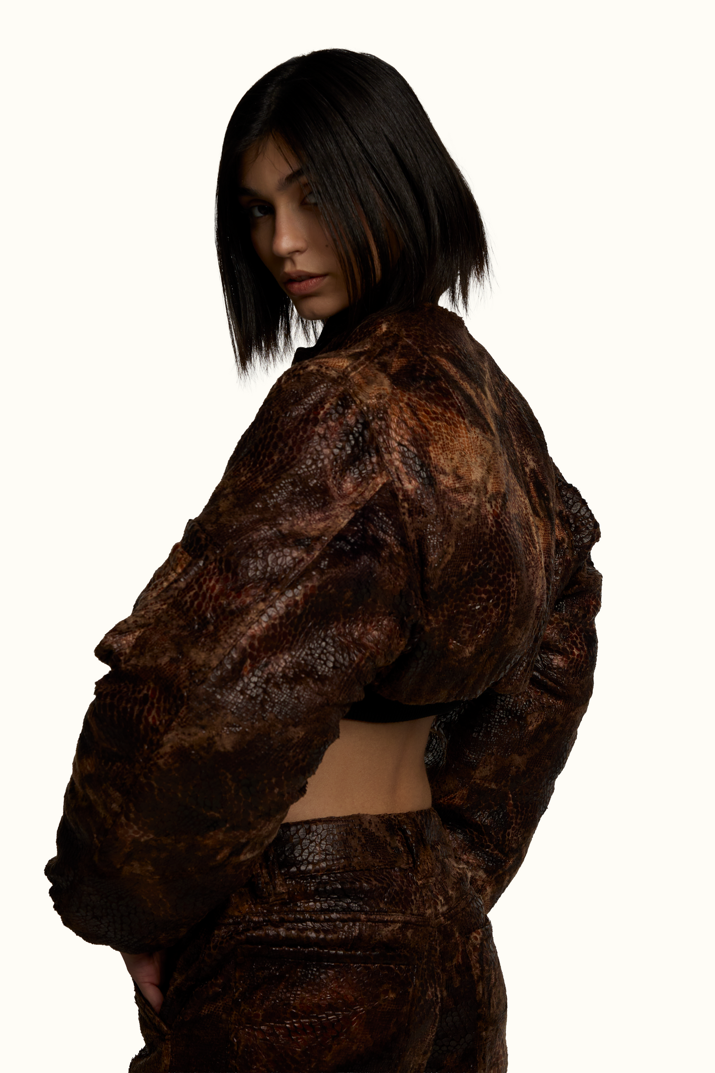 Reversible Reptile Bomber Jacket