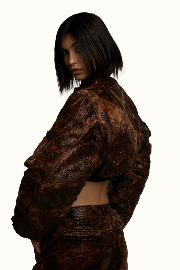 Reversible Reptile Bomber Jacket